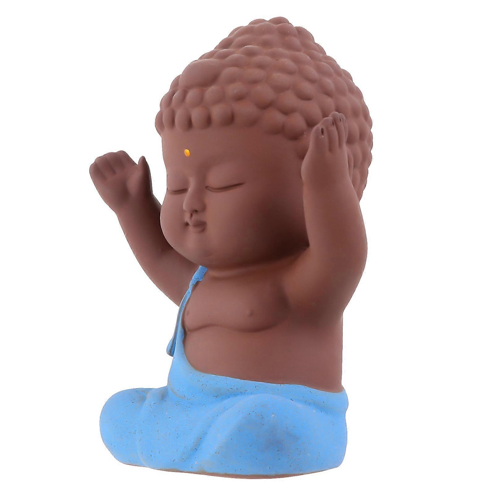 Desktop Buddha Ornament 1Pc Ceramics Shape 4.91x3.93x2.36inch Suitable For Home And Temple