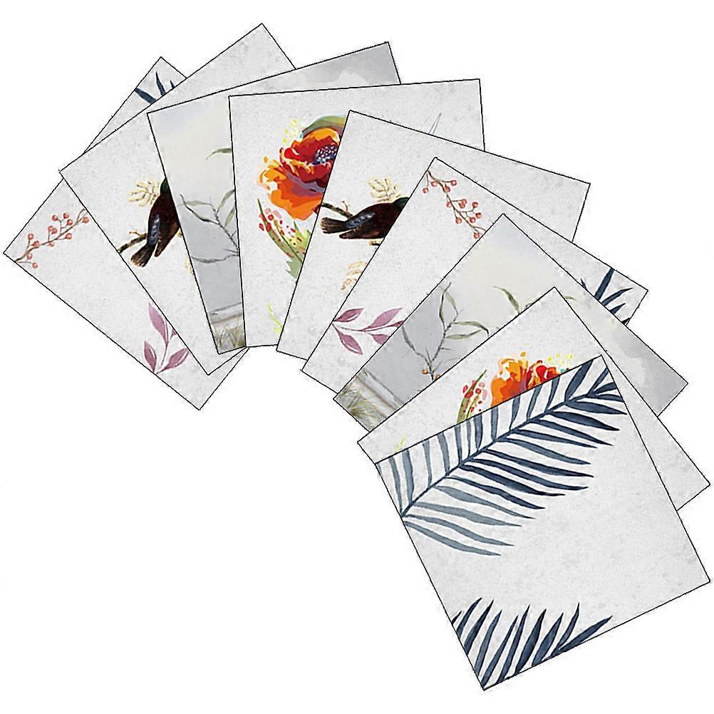 10Pcs Assorted Decals Square Bird Plant For Homeowners DIY Enthusiasts Removable Without Residue Easy To Clean