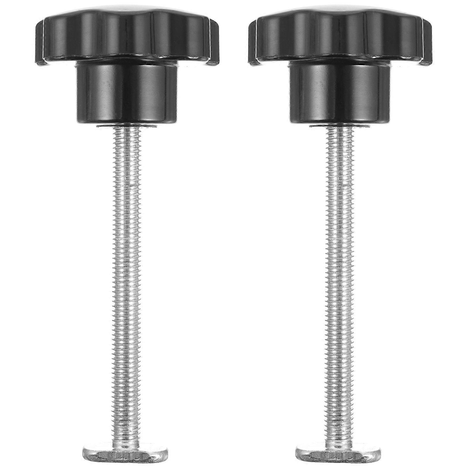 T-Track Hold Down Clamp Woodworking Tool For Workpiece Mounting And Positioning Black 2 Sets