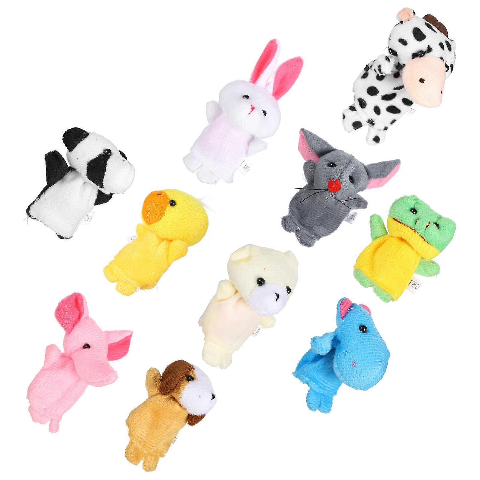 Finger Puppet Set 10Pcs Animal Shape Puppets For Kids Imagination And Playtime Activities Made From Material