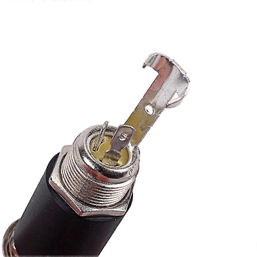 Black Guitar Bass End Pin Jack Socket for Output Jack Replacement