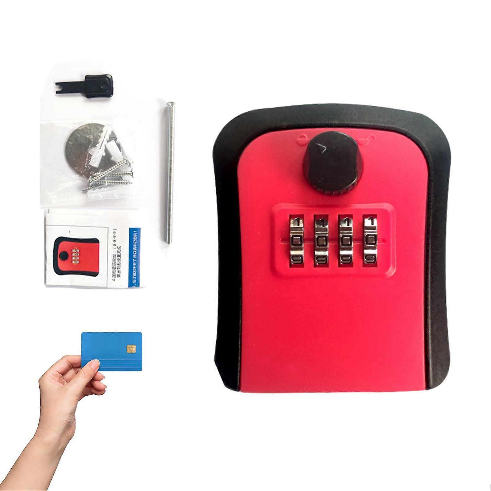 Wandtastensperre | 4-Digit Combination Keypad Lock for Outdoor Wall Mount Red Weatherproof