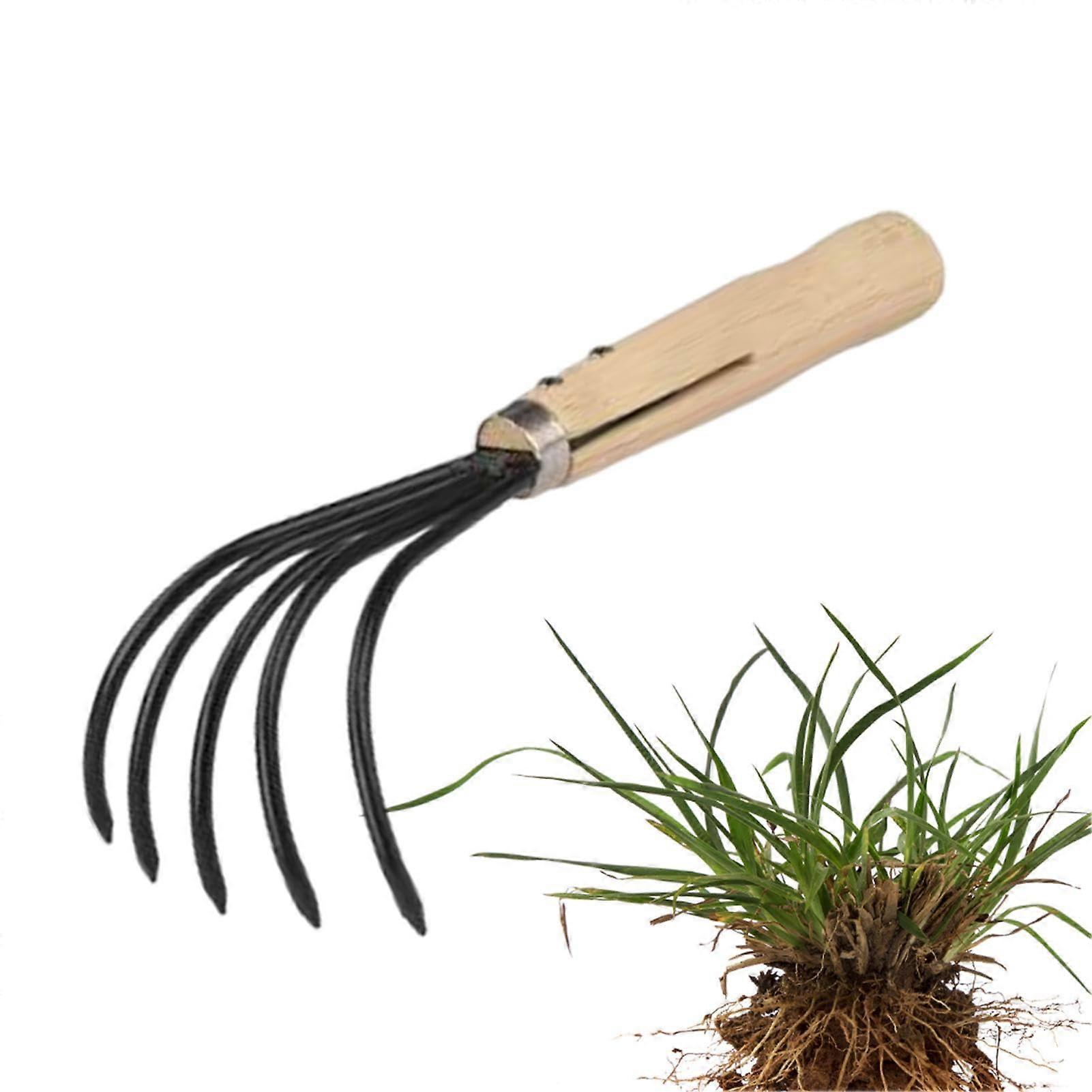 Garden Hoe For Weeding And Cultivator, Five Claw Rake, Hand Rake Tools For Garden Digging And Weeding