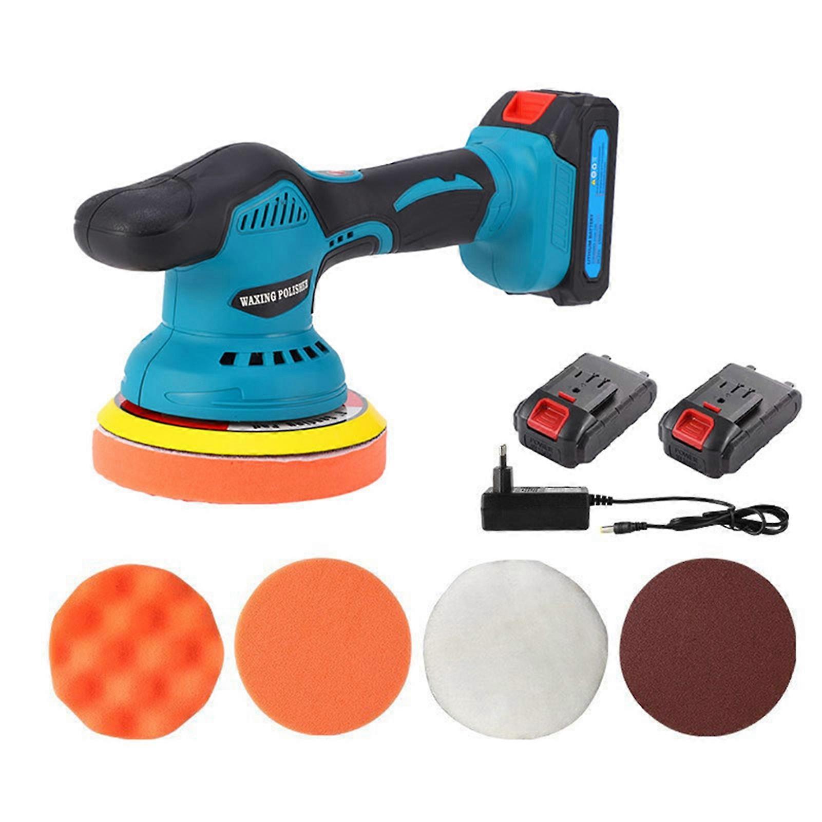 8 Speed Cordless Car Buffer Polisher 2800 6000RPM with 2x21V Batteries for Car Polishing Waxing Scratch Repair