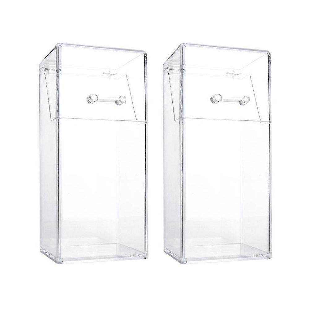 2Pcs Nordic Style Storage Box Multifunctional Storage Holder Transparent Box