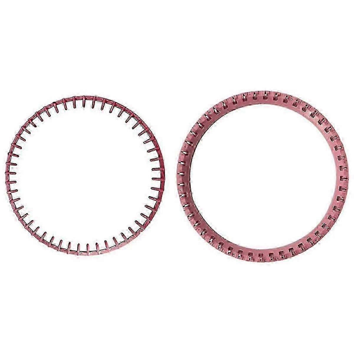 2Pcs Top Ring Replacement for 48 Needle Knitting Machine Accessories Pink Needle Sleeve Circle