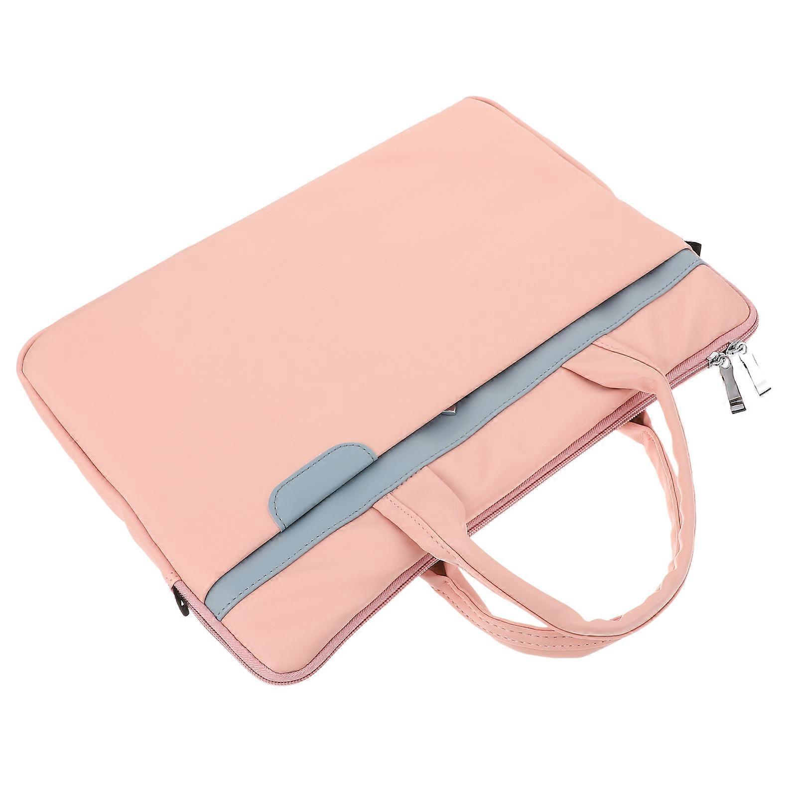 Computer Bag Laptop Portable for Business People Entertainment and Pu Pink Handheld 1Pc