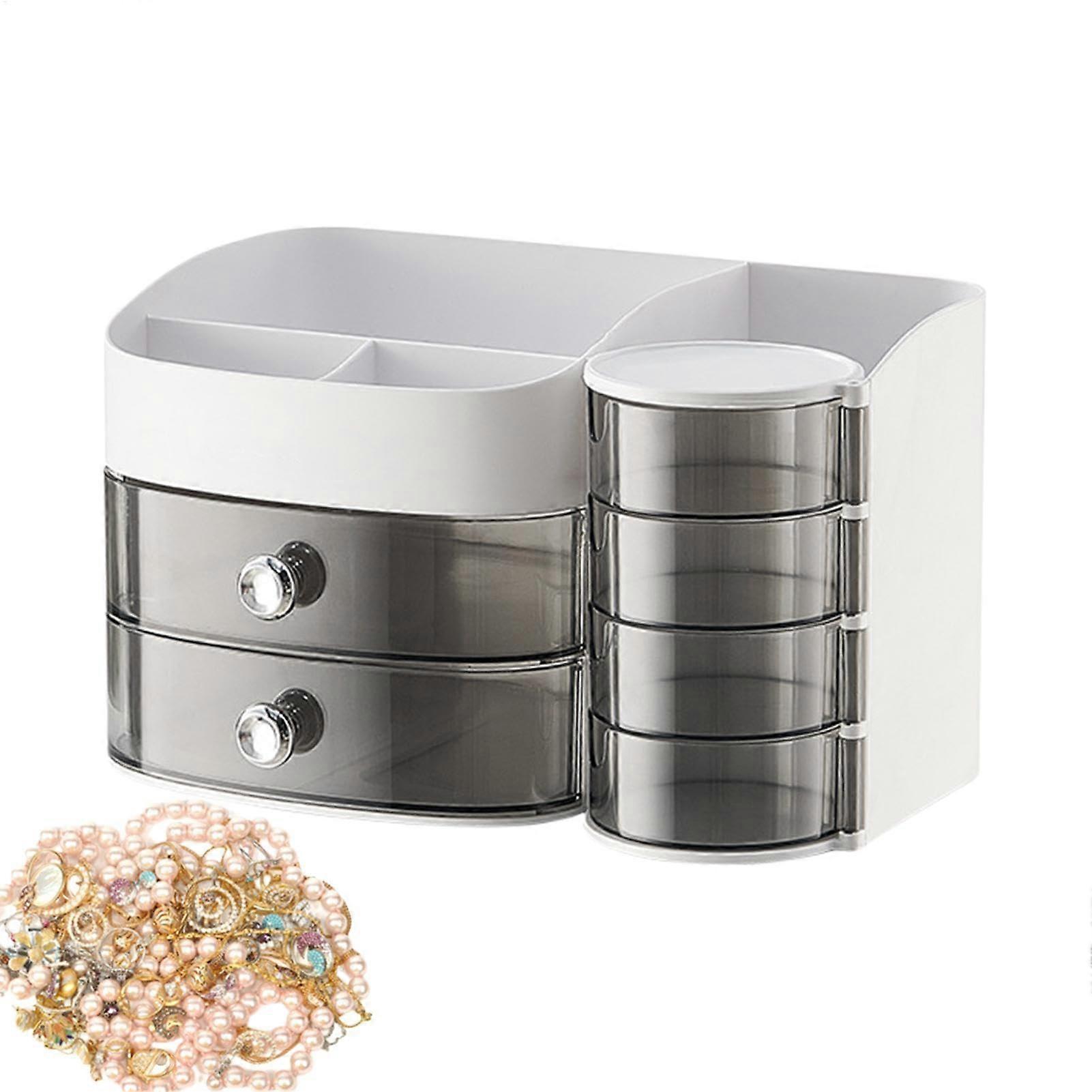 Storage Box with Drawer, SpaceSaving Skincare Organizer, Large Capacity Makeup Organizer, Dustproof Organizer for Brushes White Ref: 2825