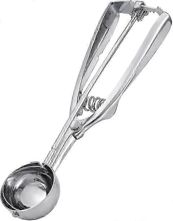 Stainless Steel Ice Cream Scoop with Non-Slip Professional Handle for Cookies, Cupcakes and Desserts (4CM Diameter)