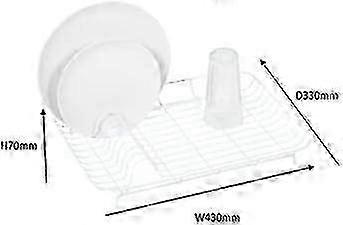 White Metal Kitchen Sink Drainer & Dish Drying Rack for Efficient Countertop Organization