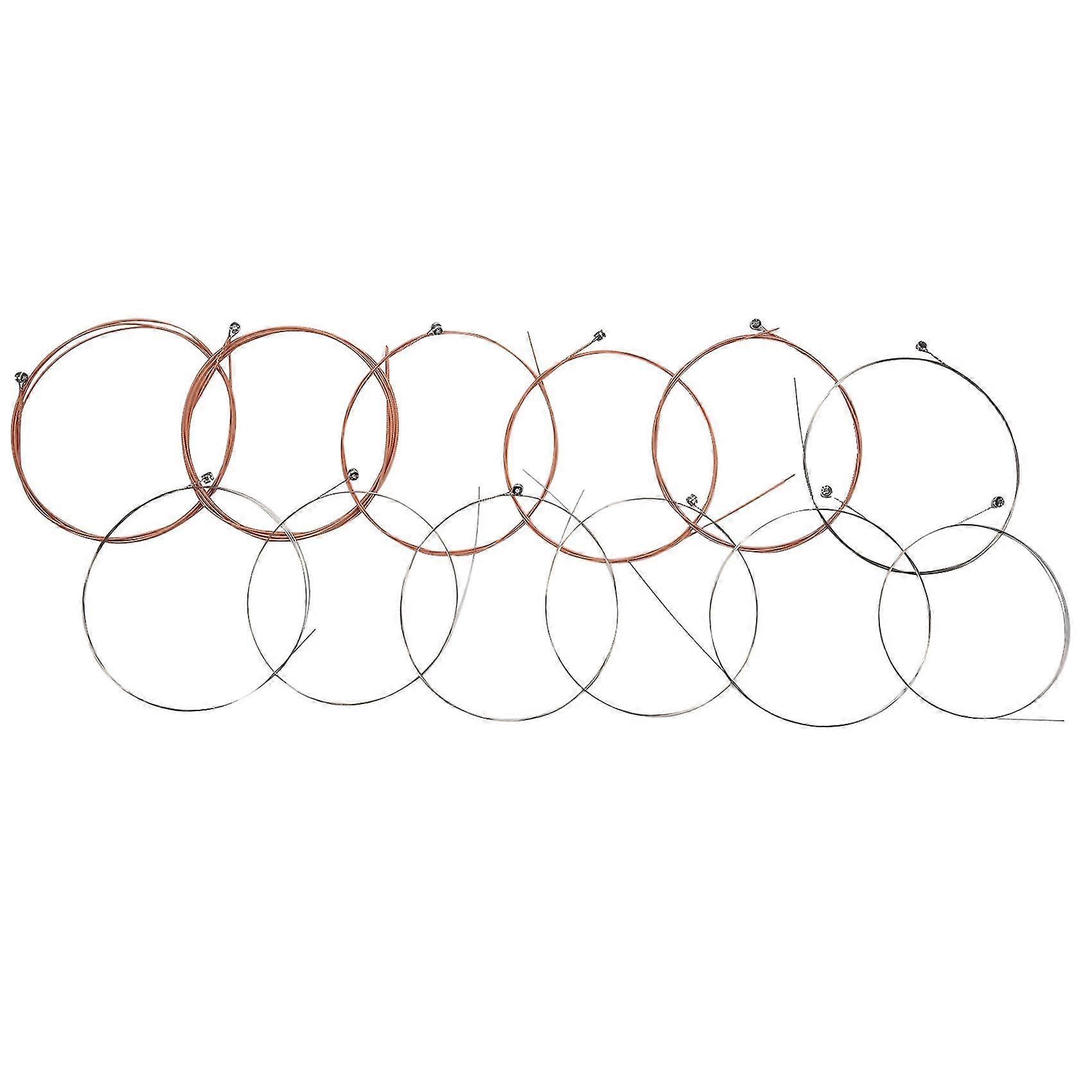 A2012 12 Strings Acoustic Guitar Strings 010-026 Musical Instrument Guitar Parts Accessories 12 Guitar Strings 1 Set