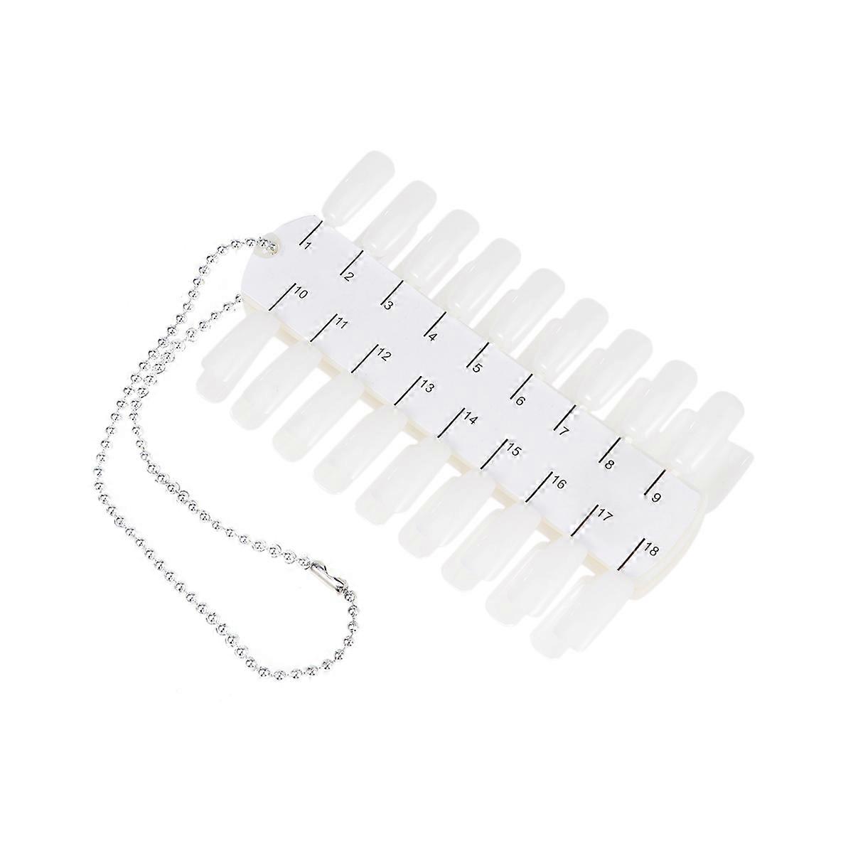 Nail Polish Display Board with Chain for Nail Art 3pcs Acrylic Practice Board White Color 24 Tips