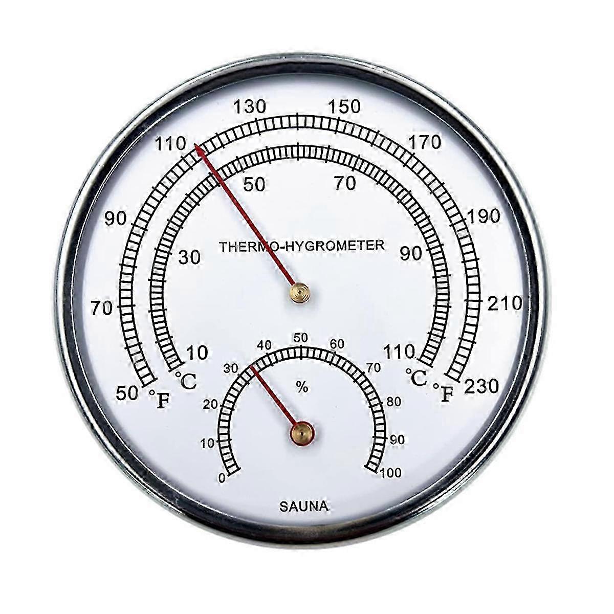 Sauna Fahrenheit Thermometer Hygrometer Indoor Dial Hygrothermograph Temperature Measure Tool