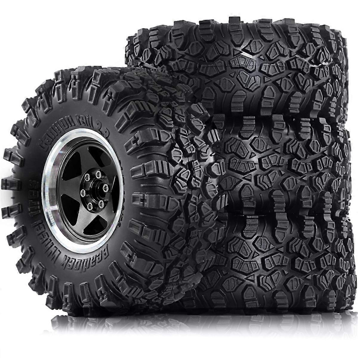 4pc 136mm Metal 2.2in Beadlock Wheel Rim Tire B