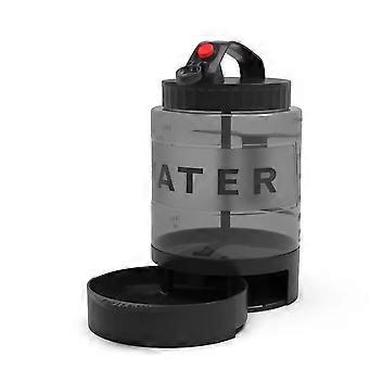 Tragbarer 77-oz-Wasserspender für Hunde, aus lebensmittelechten, auslaufsicheren Materialien, ideal für Reisen, Wanderungen und Outdoor-Aktivitäten, Schwarz