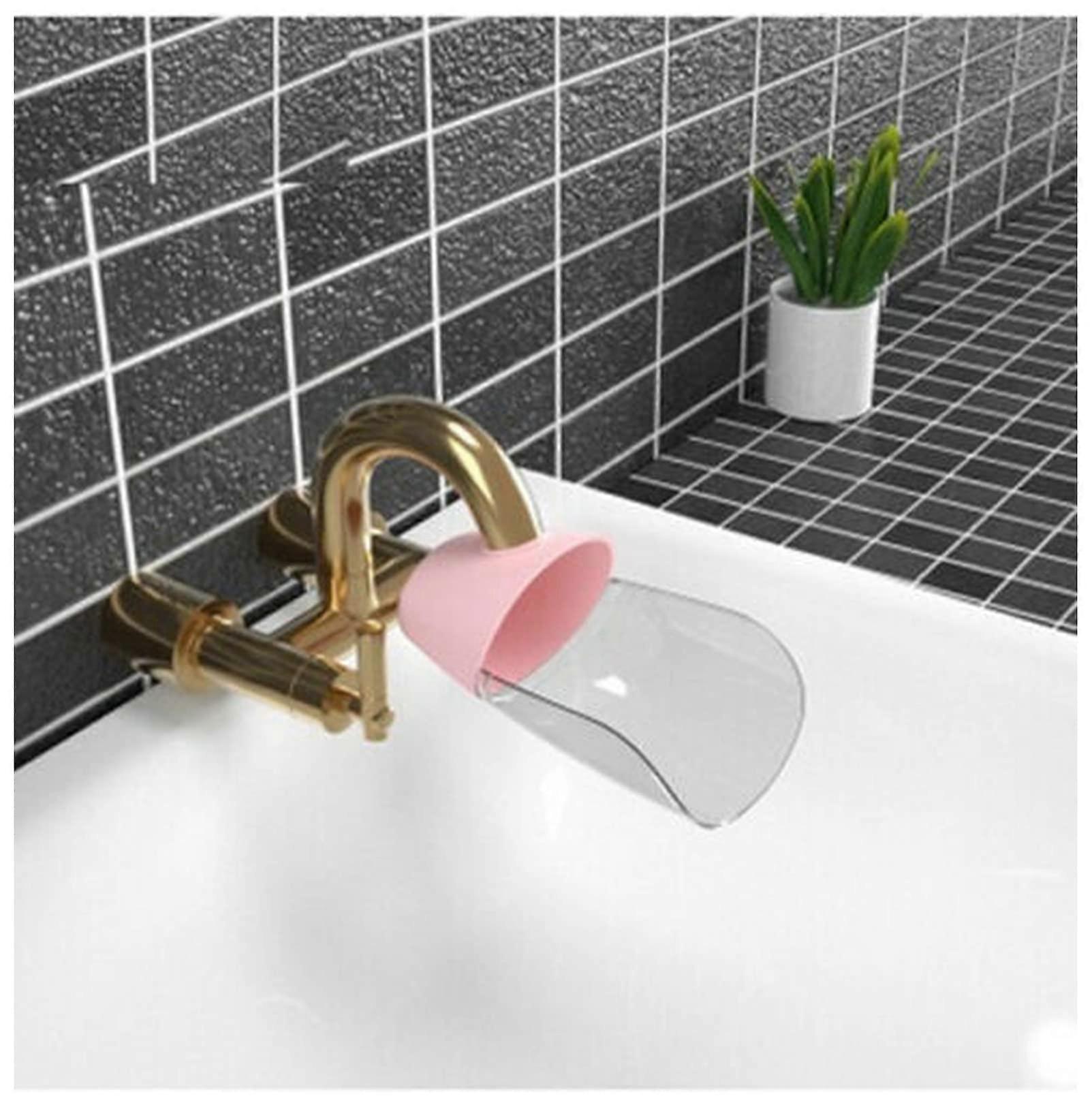 Faucet Extender for Kids Pink Cartoon Design Bath Faucet Extender Hand Washing Guide Tap Attachment for Easy Access