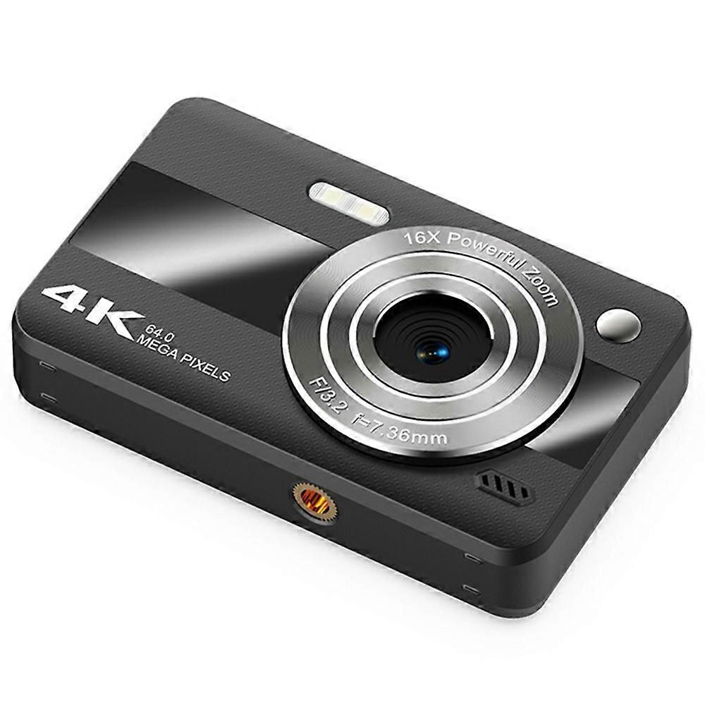 TKdaddy H11 2.4 Inch Portable Digital Camera 16X Digital Zoom HD Video Recording CCD Built In LED Flash, with 32GB Card + Card Reader Black