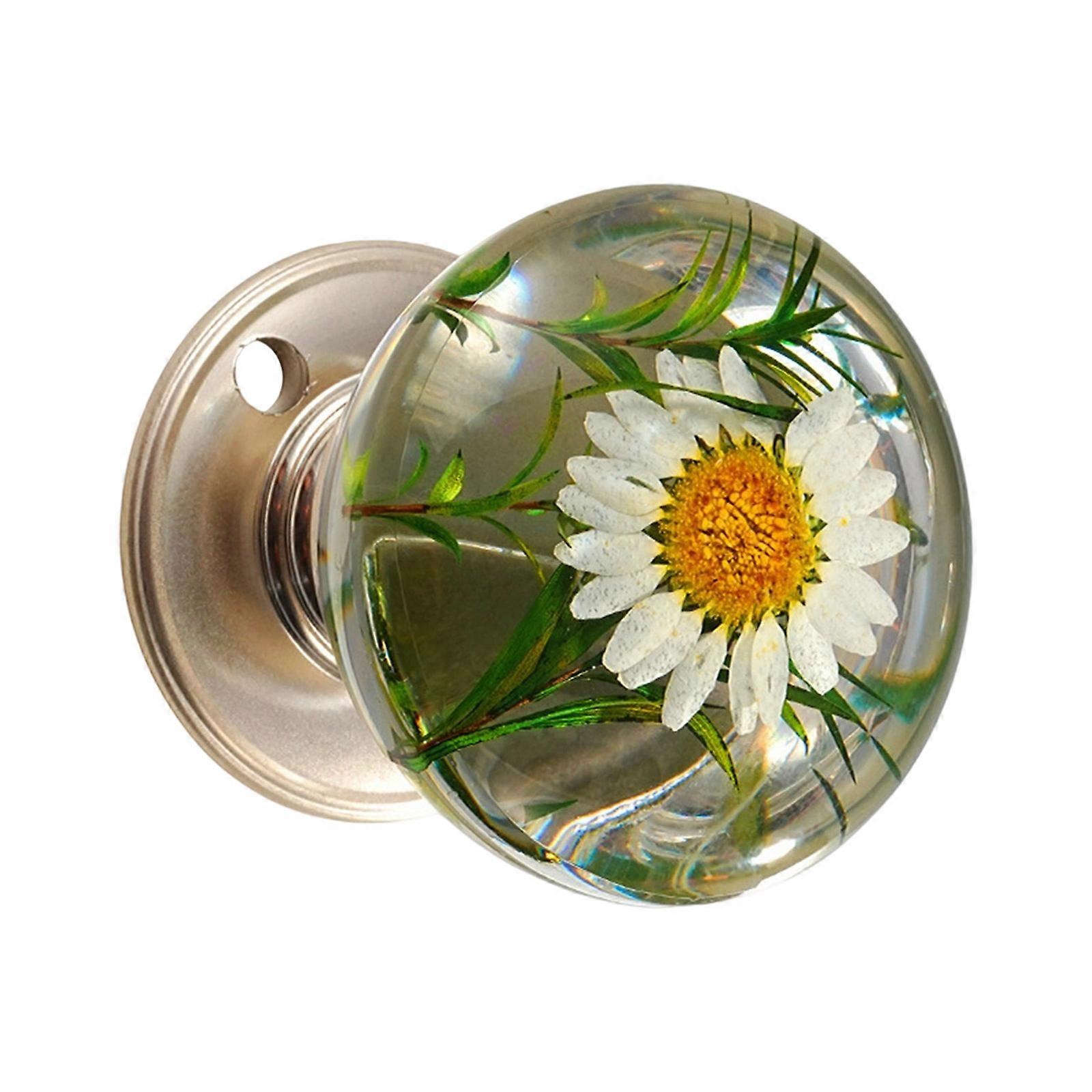 Resin Orb Door Handle Multiple Theme Designs Art Work Strong Metal Base Smooth Grip for Home Office Decoration Multicolor
