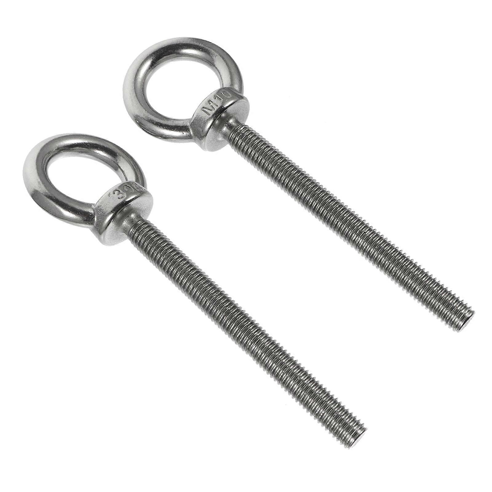 Stainless Steel Eyebolts for Lifting Machine with Durable Ring Screws 2Pcs