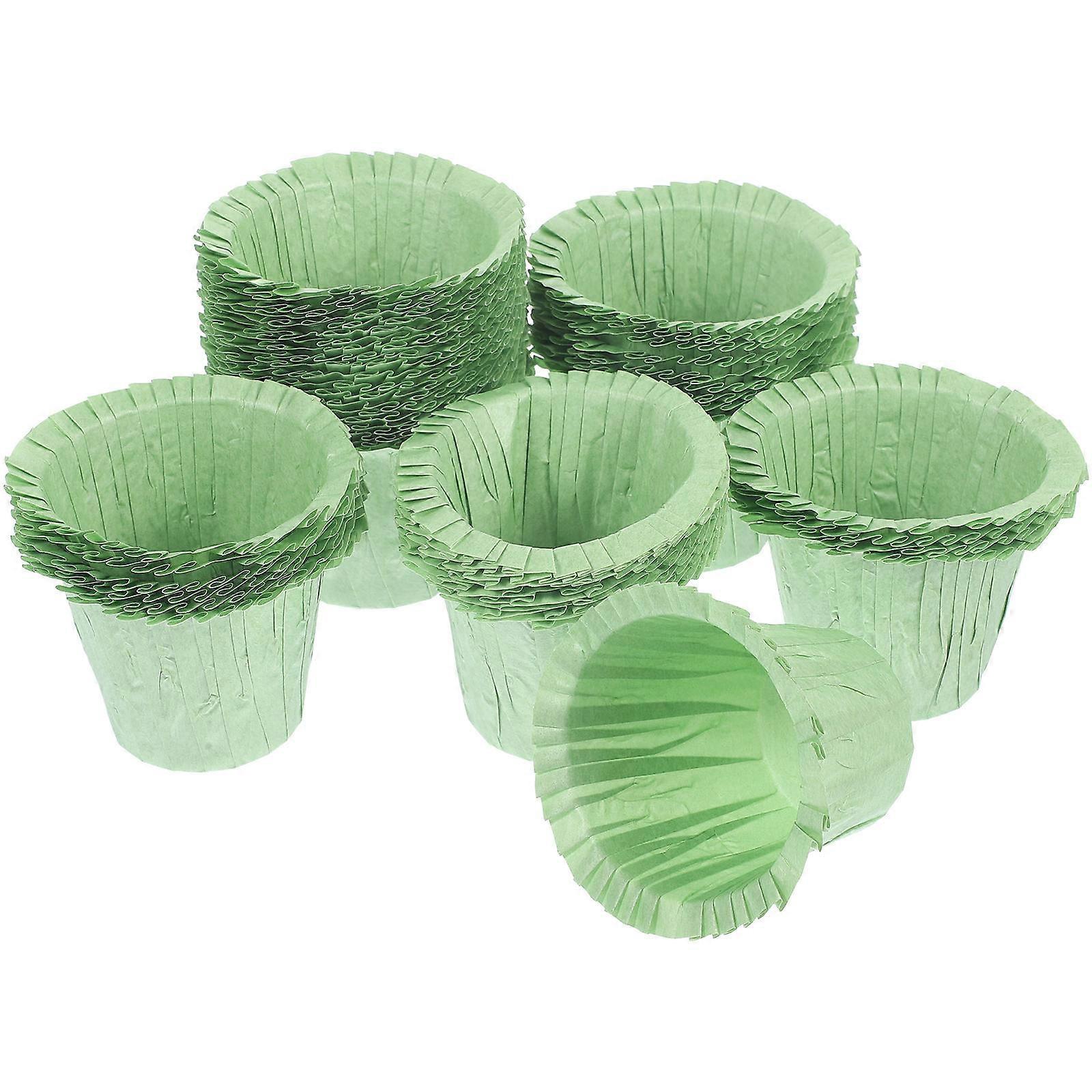 Egg Cake Paper Liners for Decor 50Pcs Green Cupcake Paper Liners