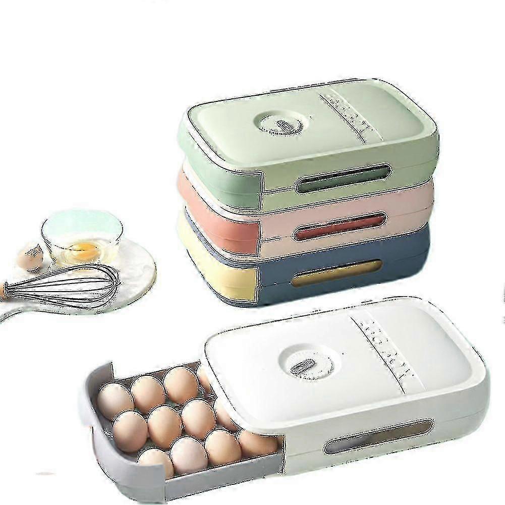 Drawer-type Egg Storage Box Refrigerator Egg Organizer Kitchen Egg Box Container