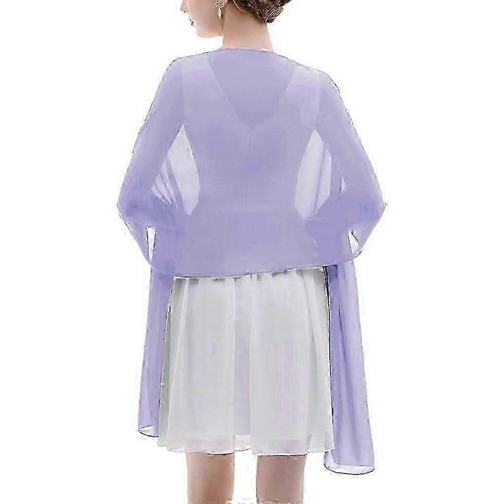 flowing bridal shawl evening dresses soft chiffon wedding