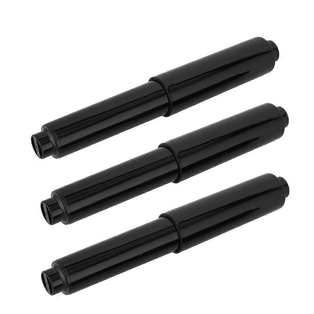 3Pcs Paper Holder Stretchable Black Insert Spindle Flexible Easy Replacement