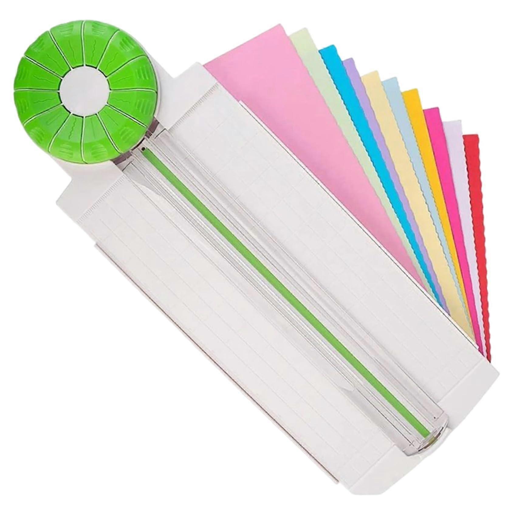 Paper Cutter 12 Style Rotating Blade With Ruler Easy To Use Stable Base For Scrapbook Coupons Photos And Cards