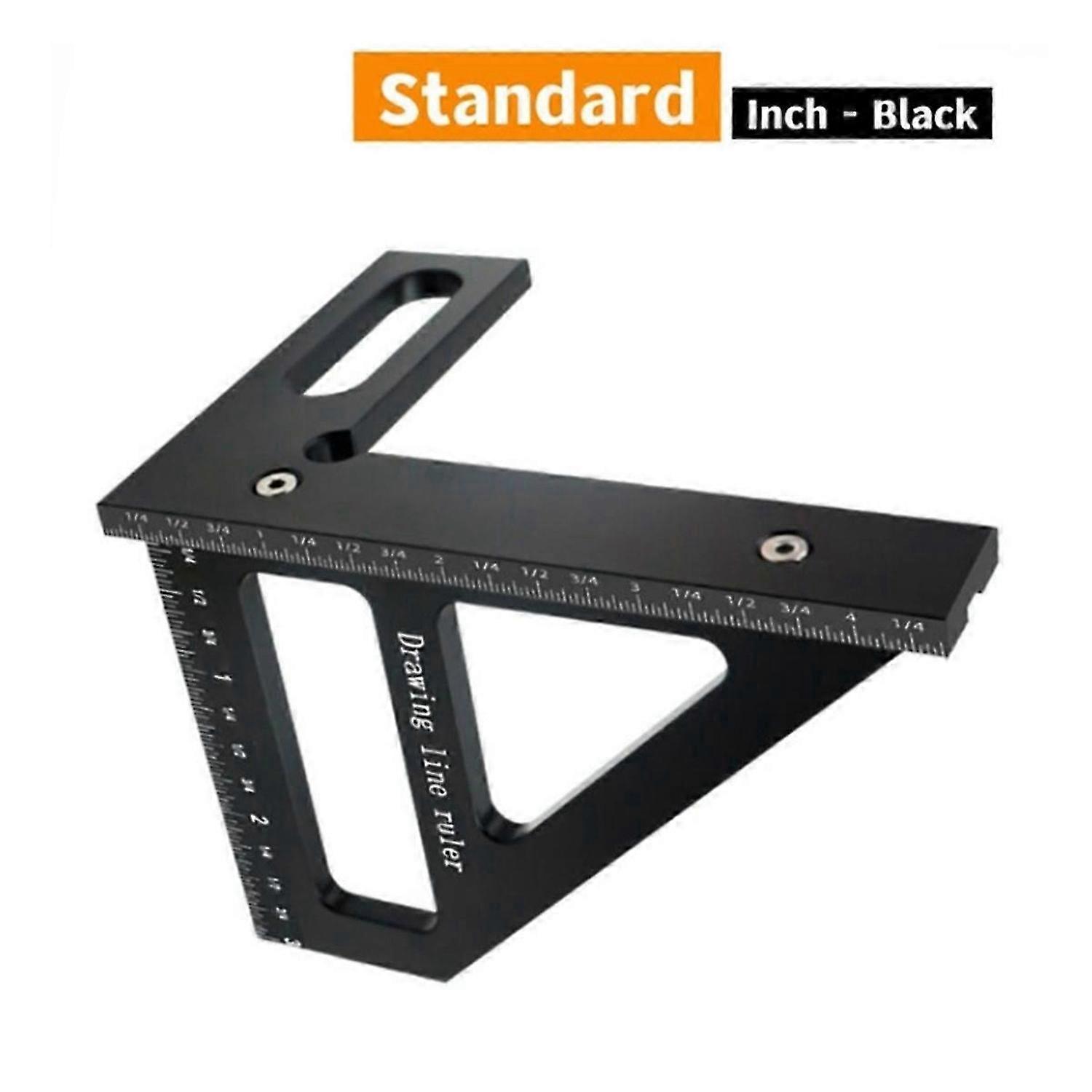 Precision Hole Scriber Woodworking Square Protractor-Blue