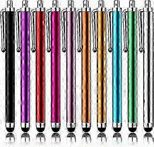 Universal Capacitive Stylus 10-Pack for Touchscreen Devices, Compatible with and , Assorted Colors