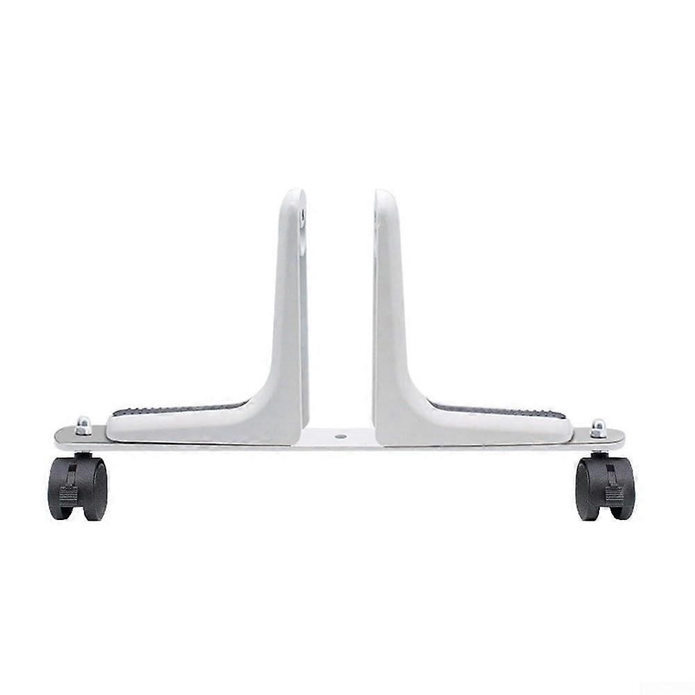 Adjustable Privacy Screen Holder With Brake Wheels Rolling Room Divider Base Heavy Duty Aluminum Frame 1060mm White