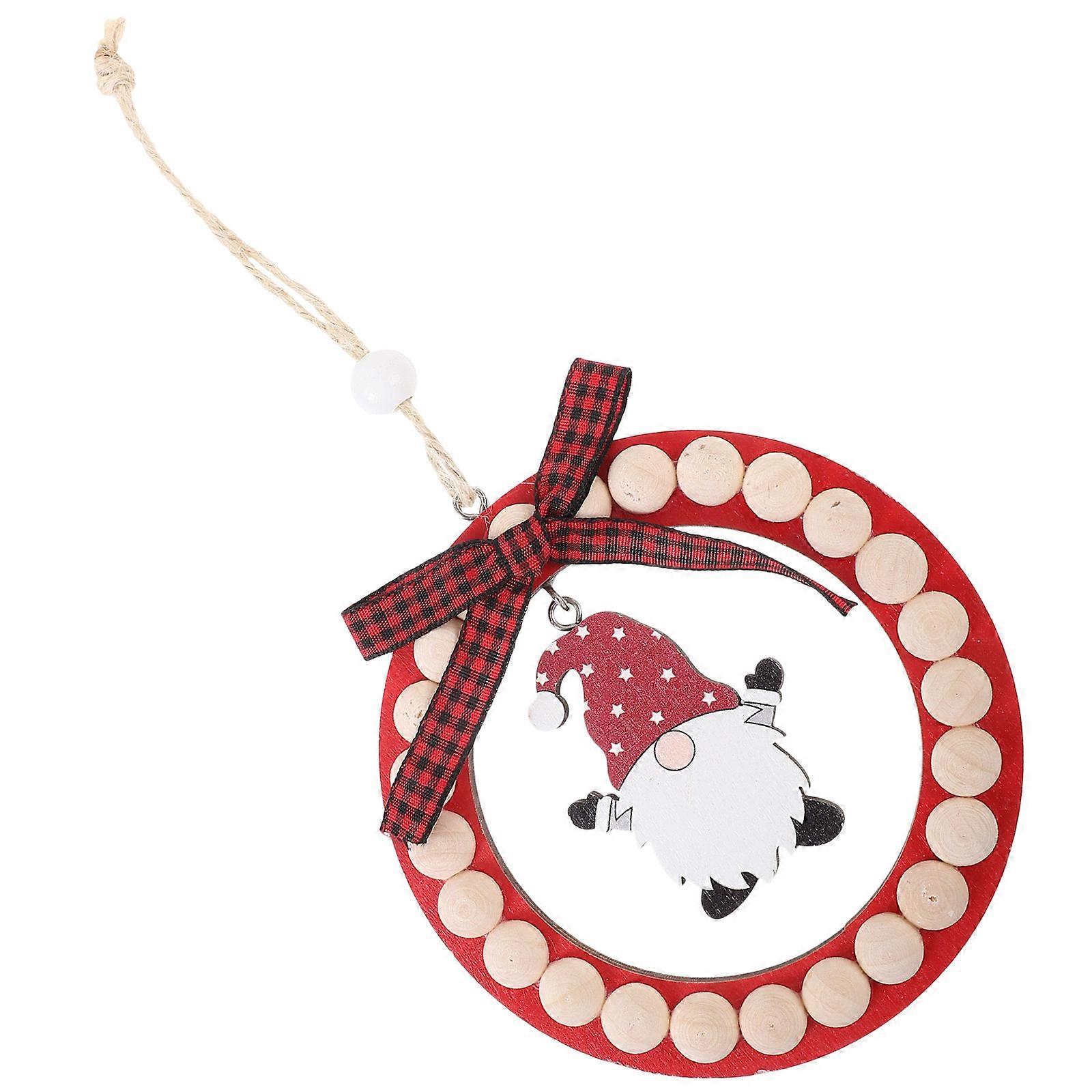 Hanging Ornament Wooden Christmas Tree Decorations Multi-colored Round 11.5cm x 11.5cm Christmas Party 1 Piece