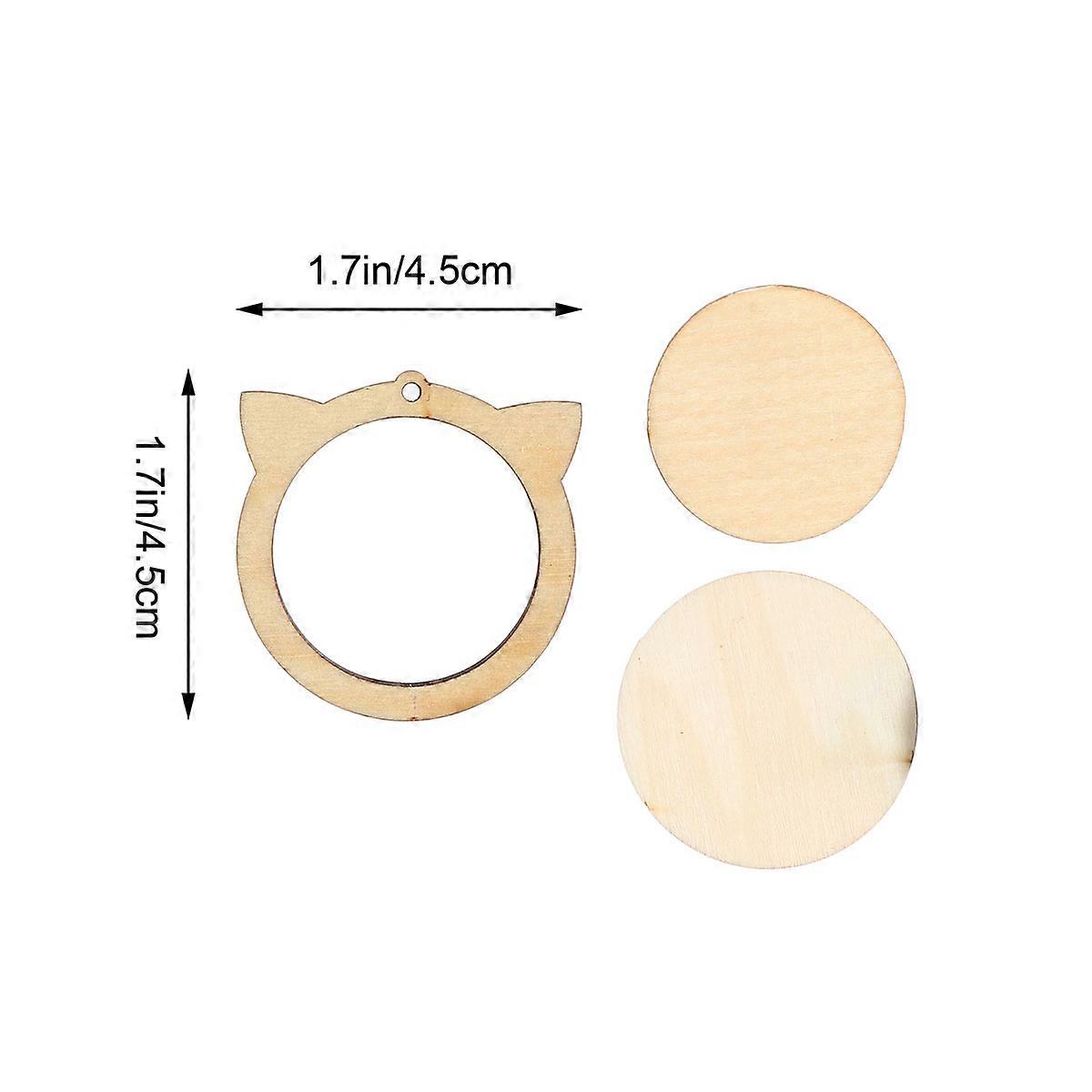 Wooden Embroidery Frame Mini Cat Shape for DIY Embroidery 2Pcs