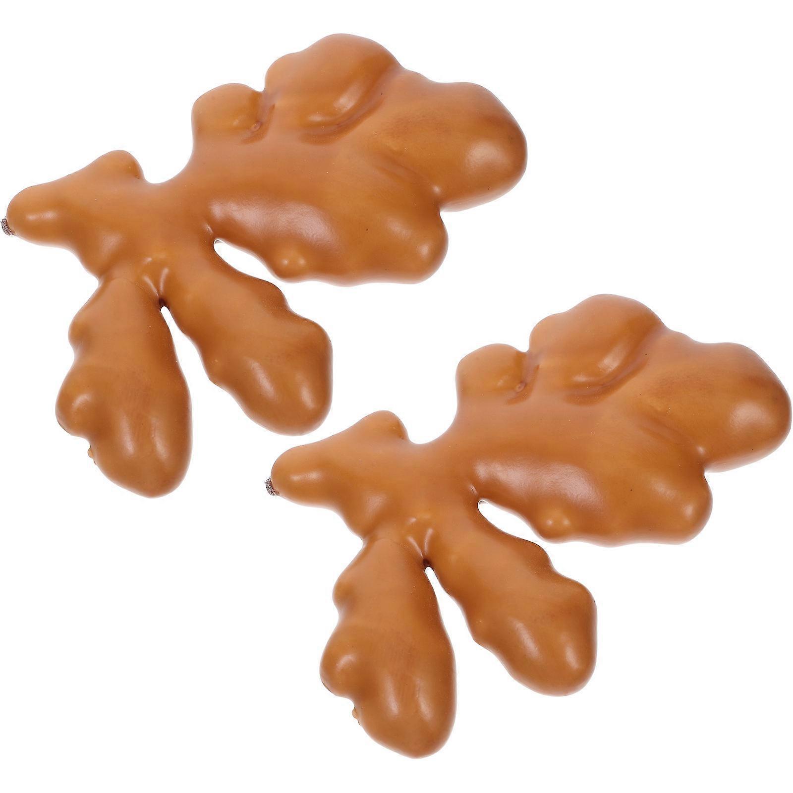 Realistic Fake Ginger Food Artificial Asian Ginger for Decoration 2Pcs Foam
