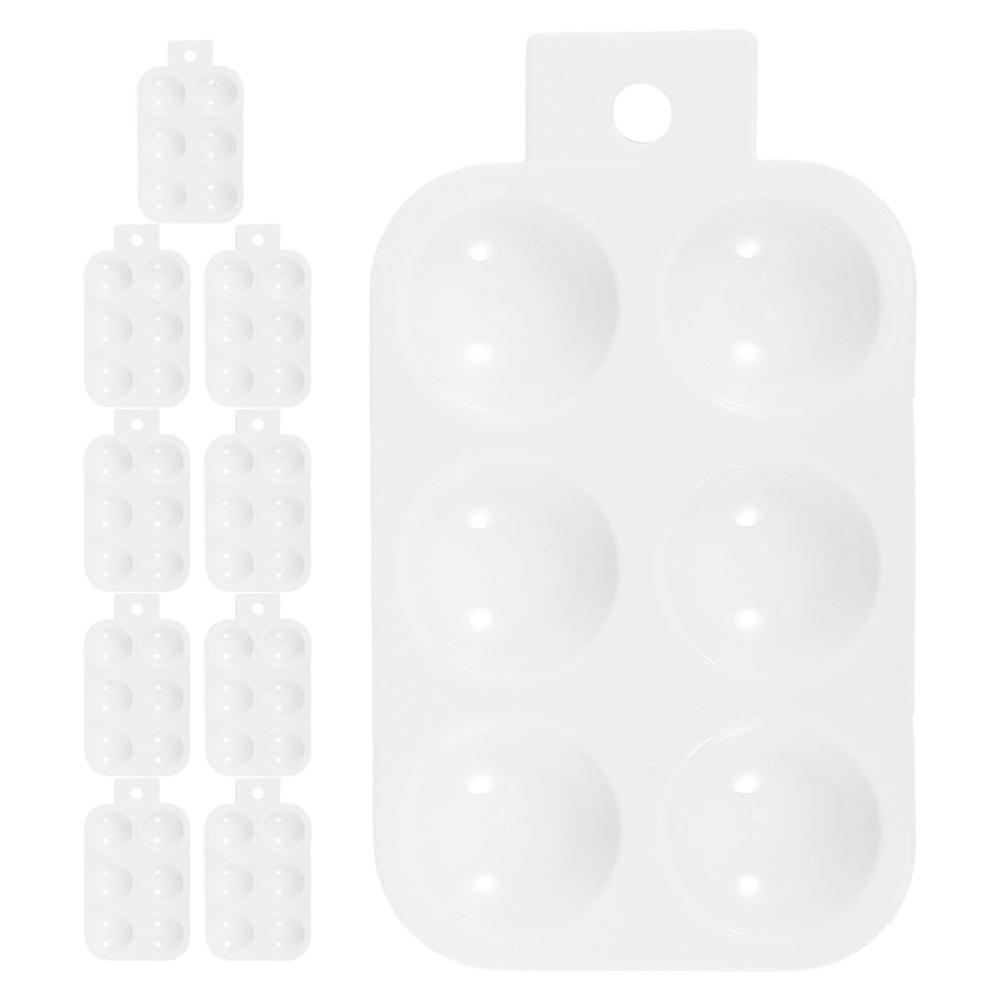 10Pcs Rectangular Watercolor Palette for Diy Craft Tools Home Art Projects White Portable Abs Mixing