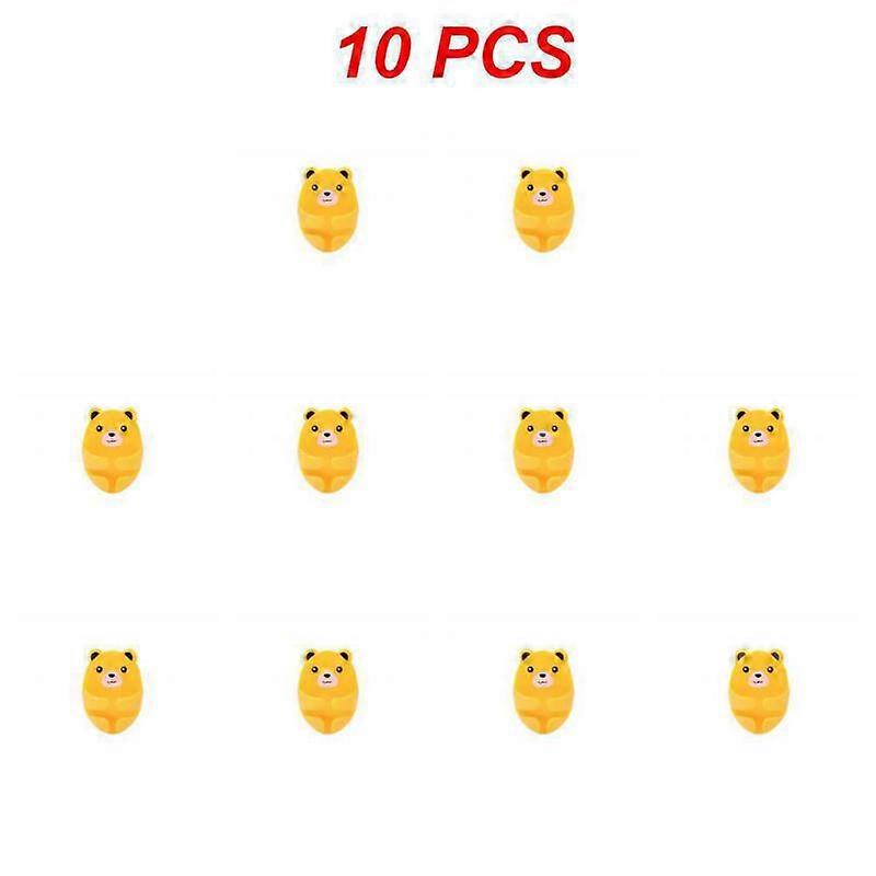 1~10PCS Plug Hook Self-adhesive Multi-Purpose Hooks Punch-free Wall Mounted Power Plug Holder Bear Shape Plug Storage Hook For