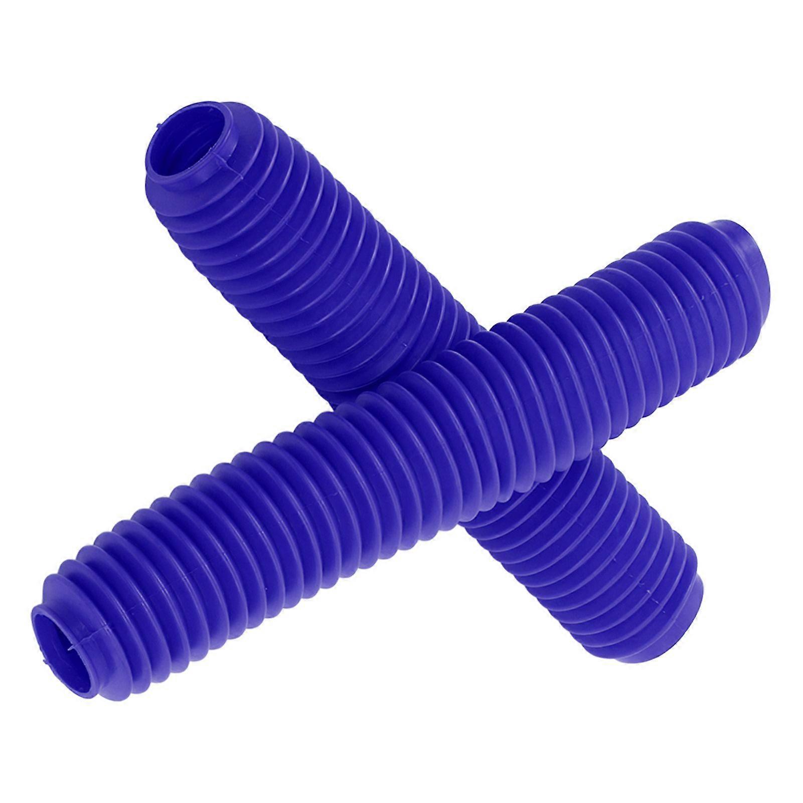 Pair Motorcycle Front Fork Shock Boots Dust Cover Replacement for SUZUKI RM125 DR250 DRZ400 400Blue