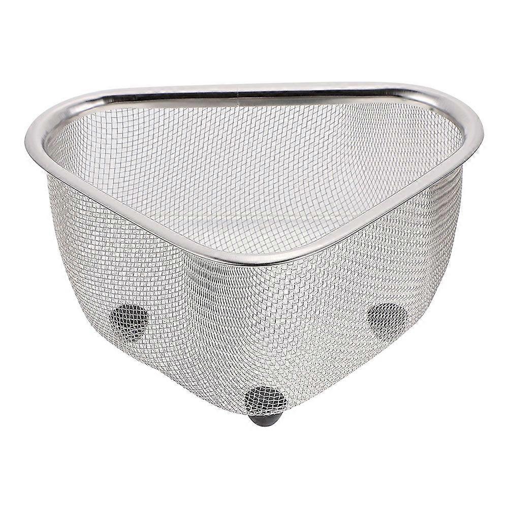 1Pc Sink Corner Storage Basket Triangle Shape Sink Draining Basket for Kitchen