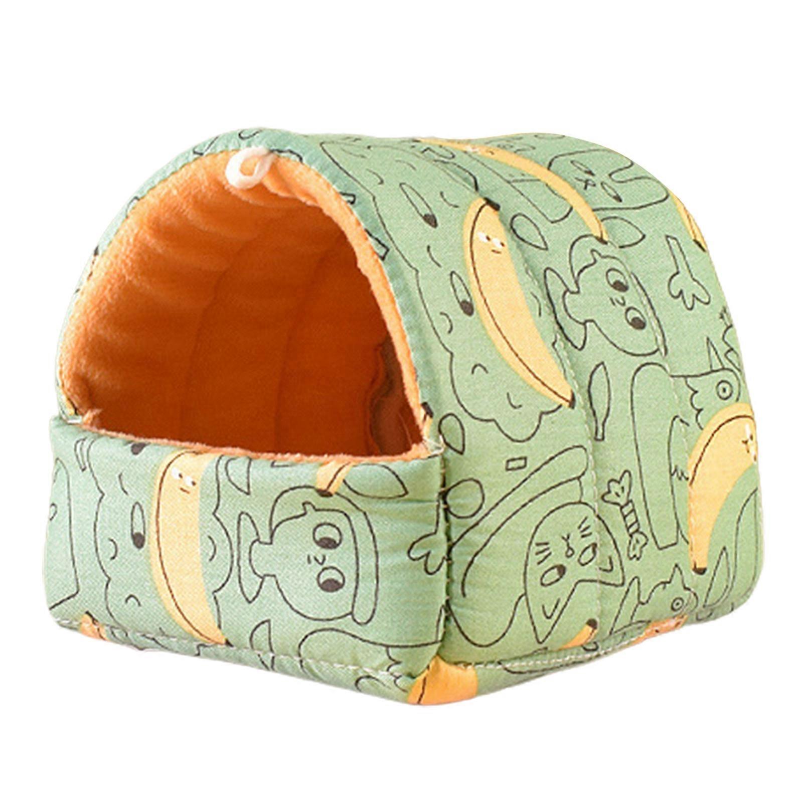 Guinea Pig Nest Cartoon Pattern Pet Hideout Ciepłe małe zwierzę Chomik Wiewiórka Łóżko Dom Klatka Akcesoria