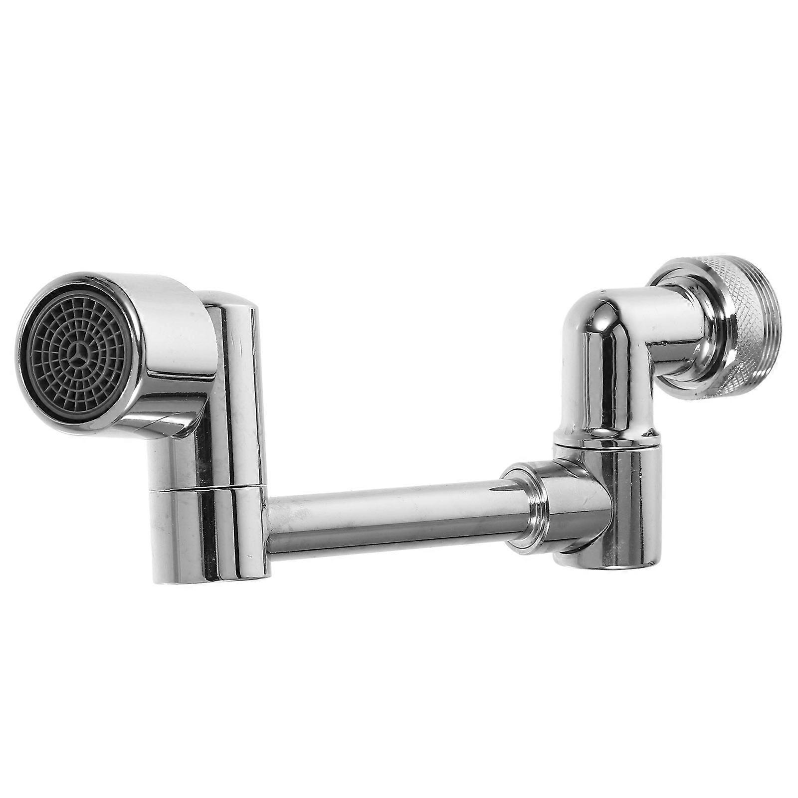 Silver 4Pcs Faucet Extender 1440 Degree Rotating Swivel Anti-Splash Attachment