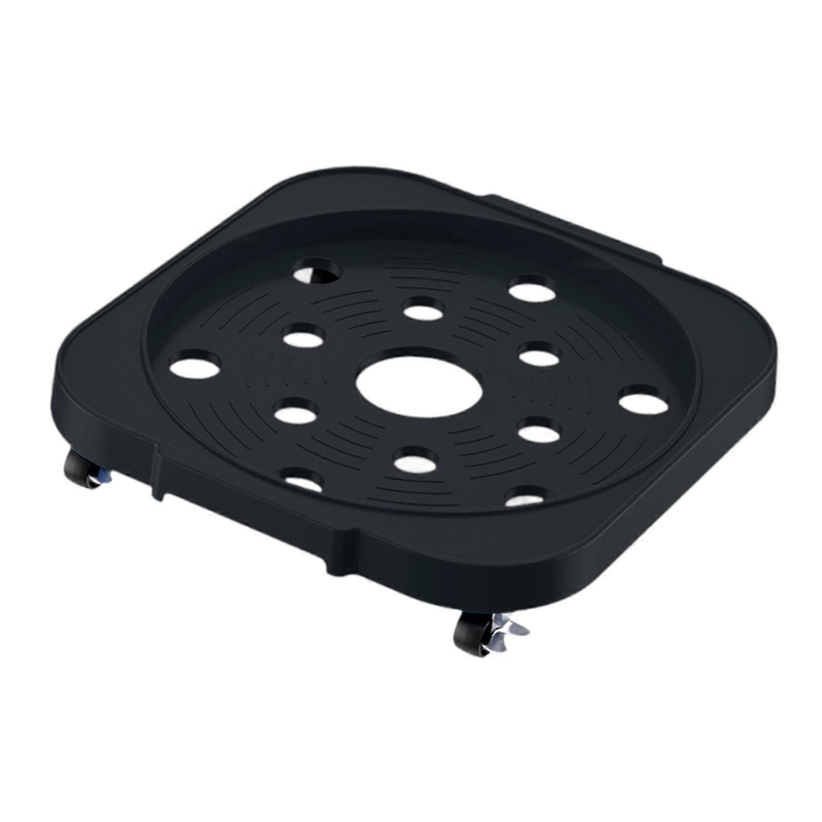 Movable Propane Cylinder Base Stabilizing Base with Wheels for Potted Plants Black