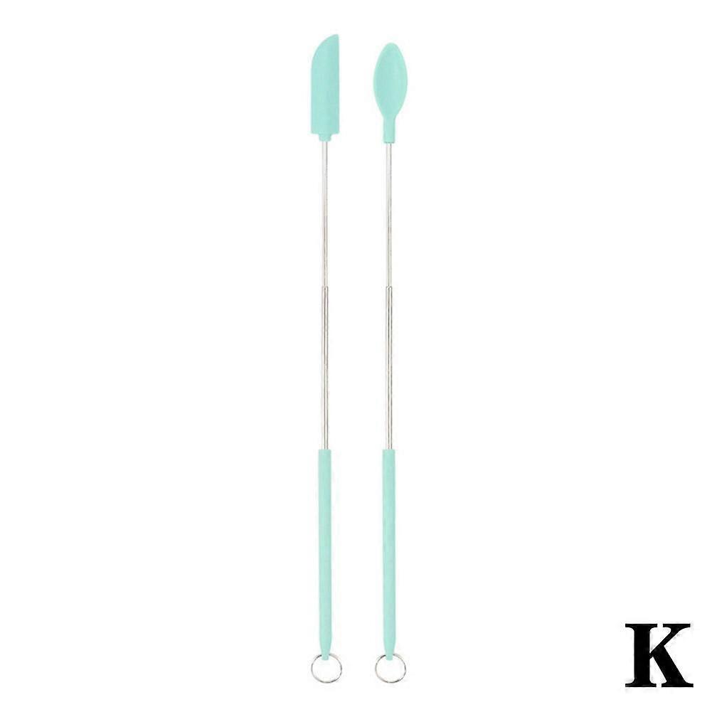 [2 Pack] Mini Silicone Telescopic Spatula