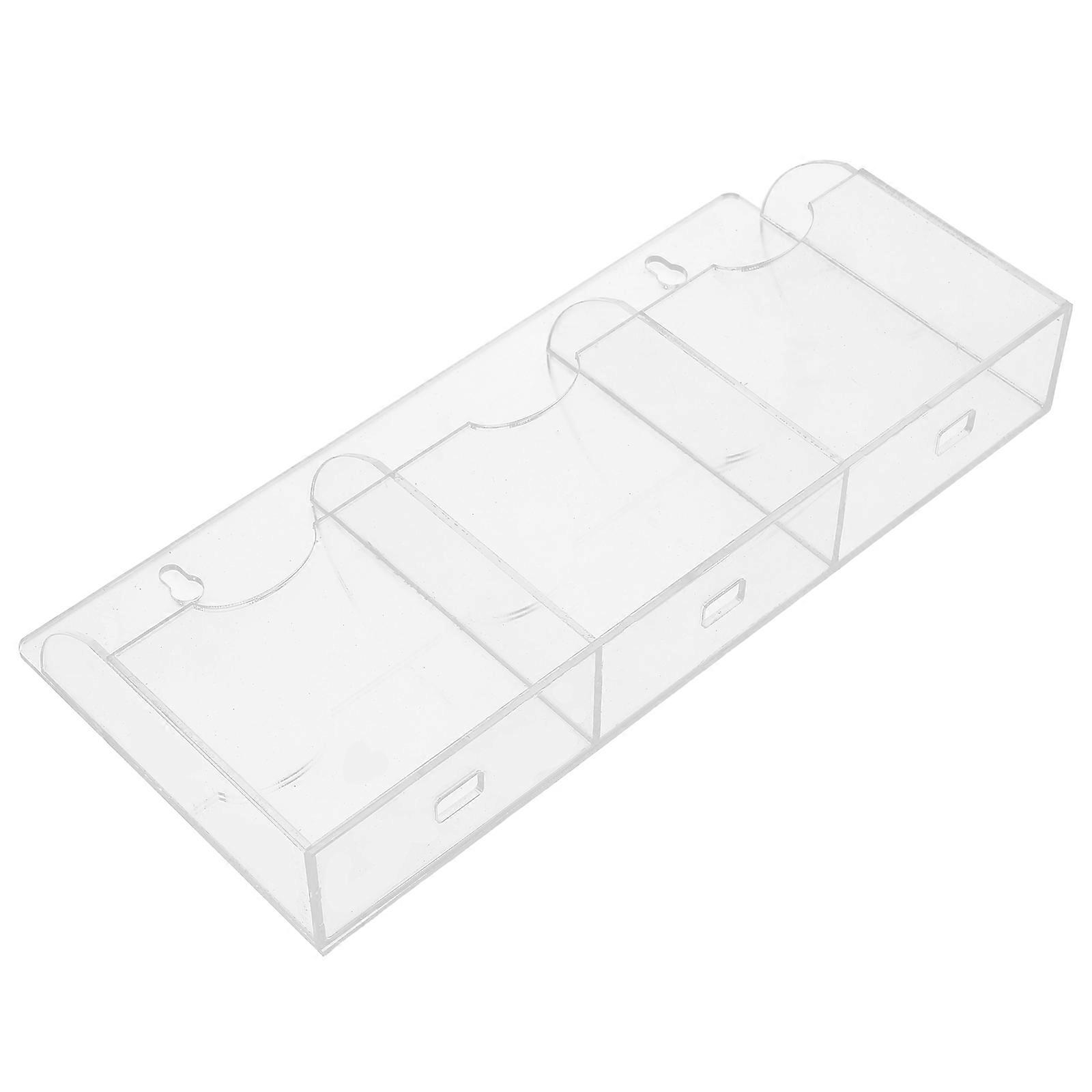 Phone Holding Organizer Multi Functional Acrylic Storage Box 28.20X13.40X4.60CM For Office Use Materials 1Pack