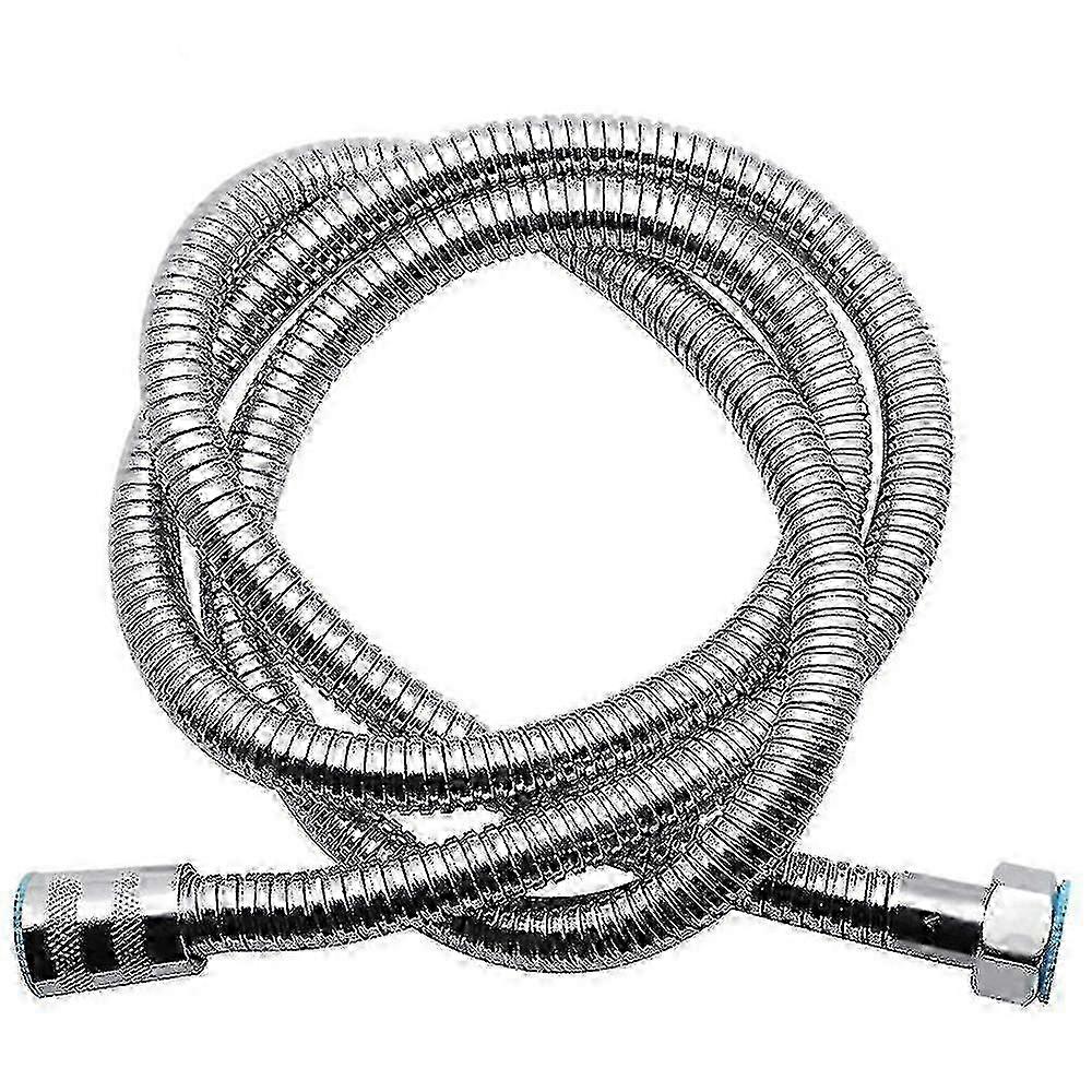 Extra Long Plated Tube Hand Held Shower Hose With Solid Brass Nut Attachment