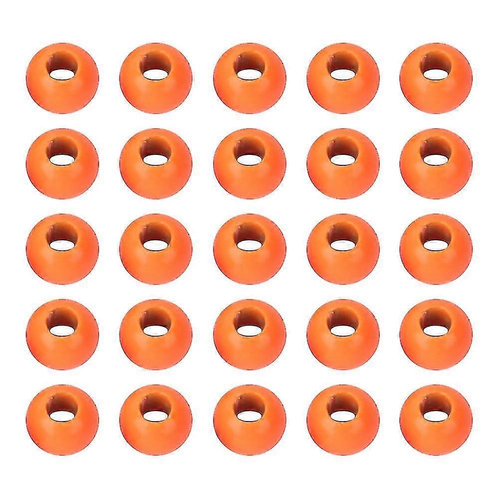 25 قطع يطير ربط سبائك التنغستن الخرز جولة حورية رئيس الكرة معالجة الصيد البرتقالي (3.8mm)