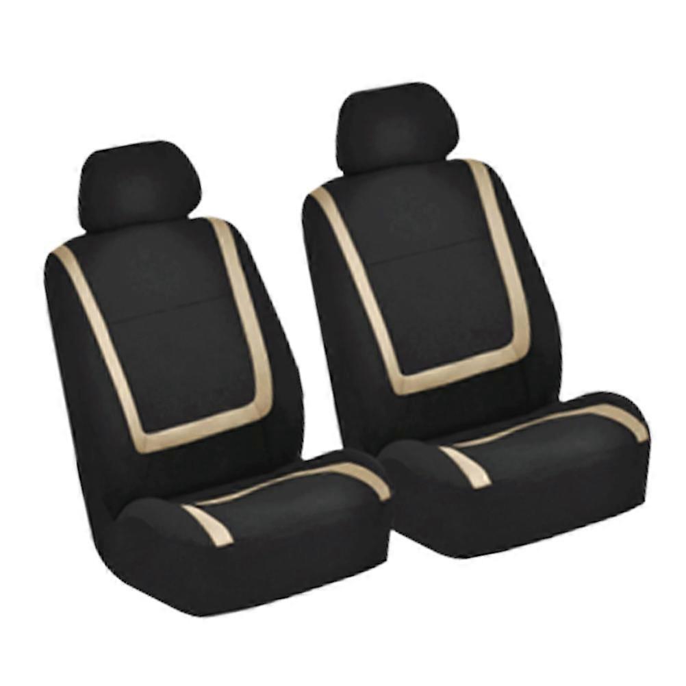 Car Seat Cover Universal Accessory 8 Pcs Beige Rectangular Interior Decoration Daily Use