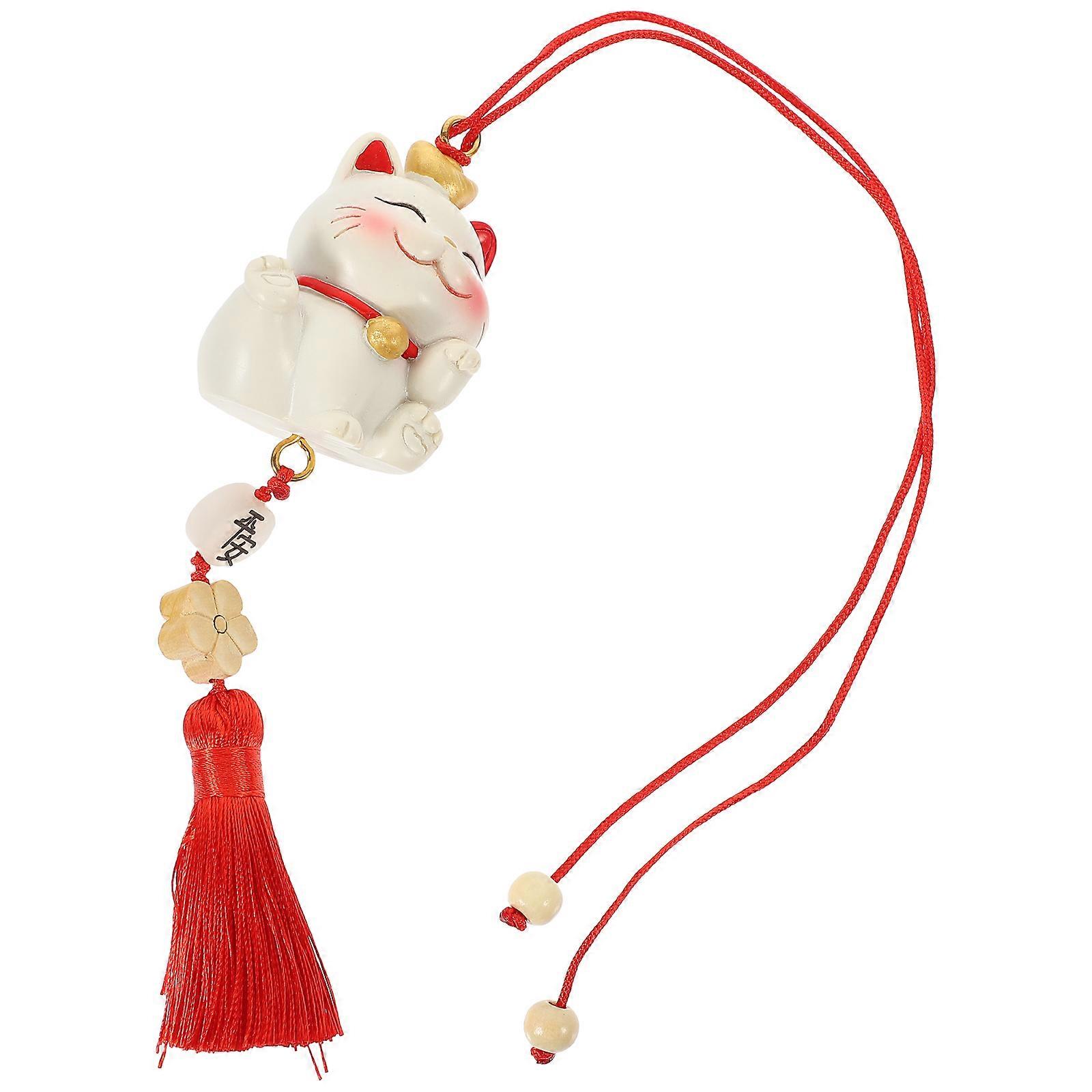 Rearview Mirror Charms Cat Pendant for Car Interior 3Pcs