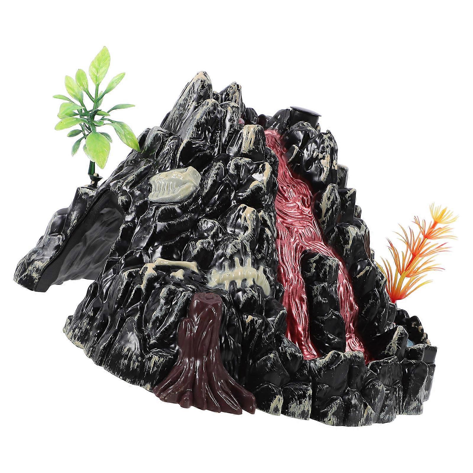 Electric Volcano Toy with Mist Spray Function 3Pcs Realistic Model Set