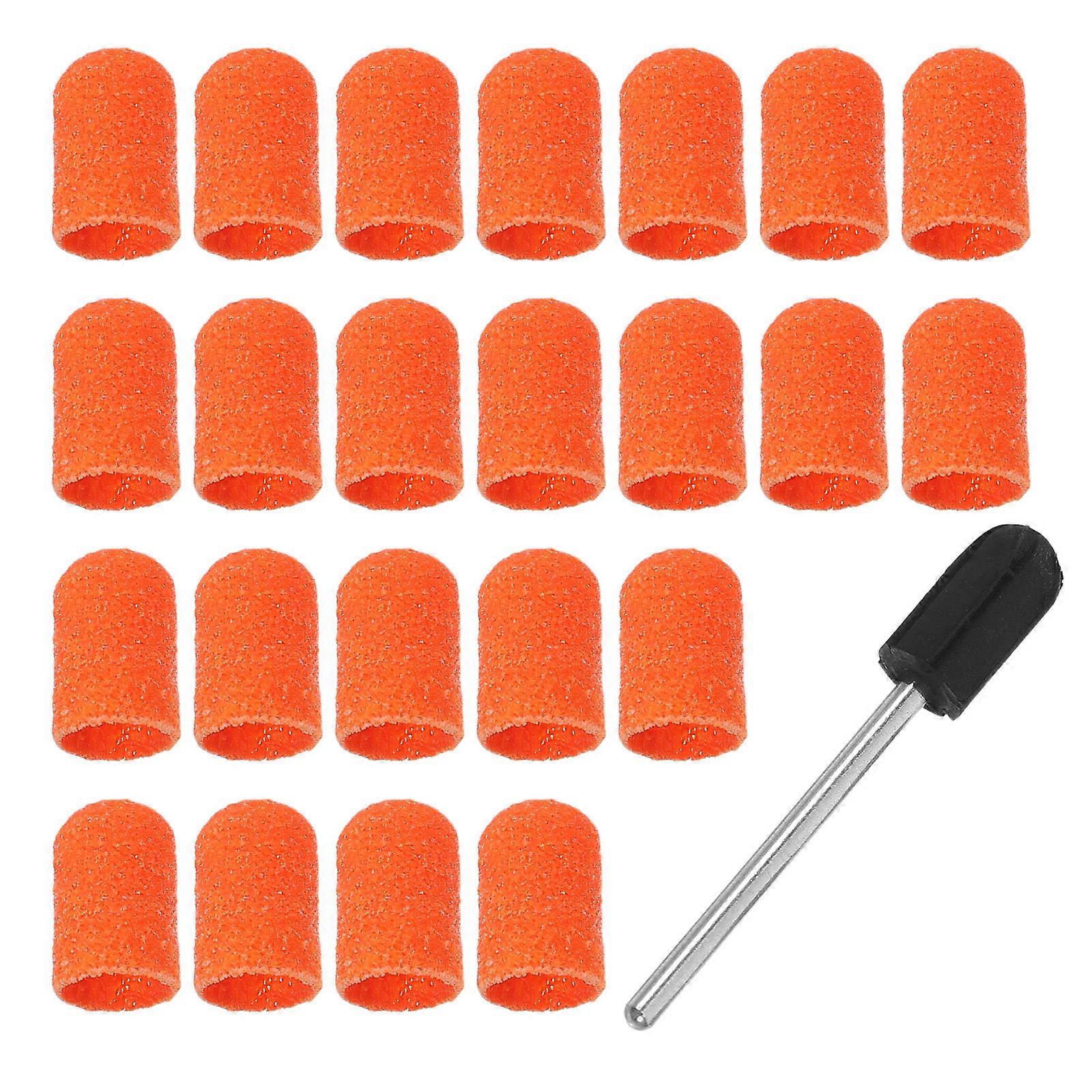 Gel Manicure Drill Bits Nail Drill Bits for Manicures Pedicures Assorted Color Metal Plastic Material for Removal 30sets