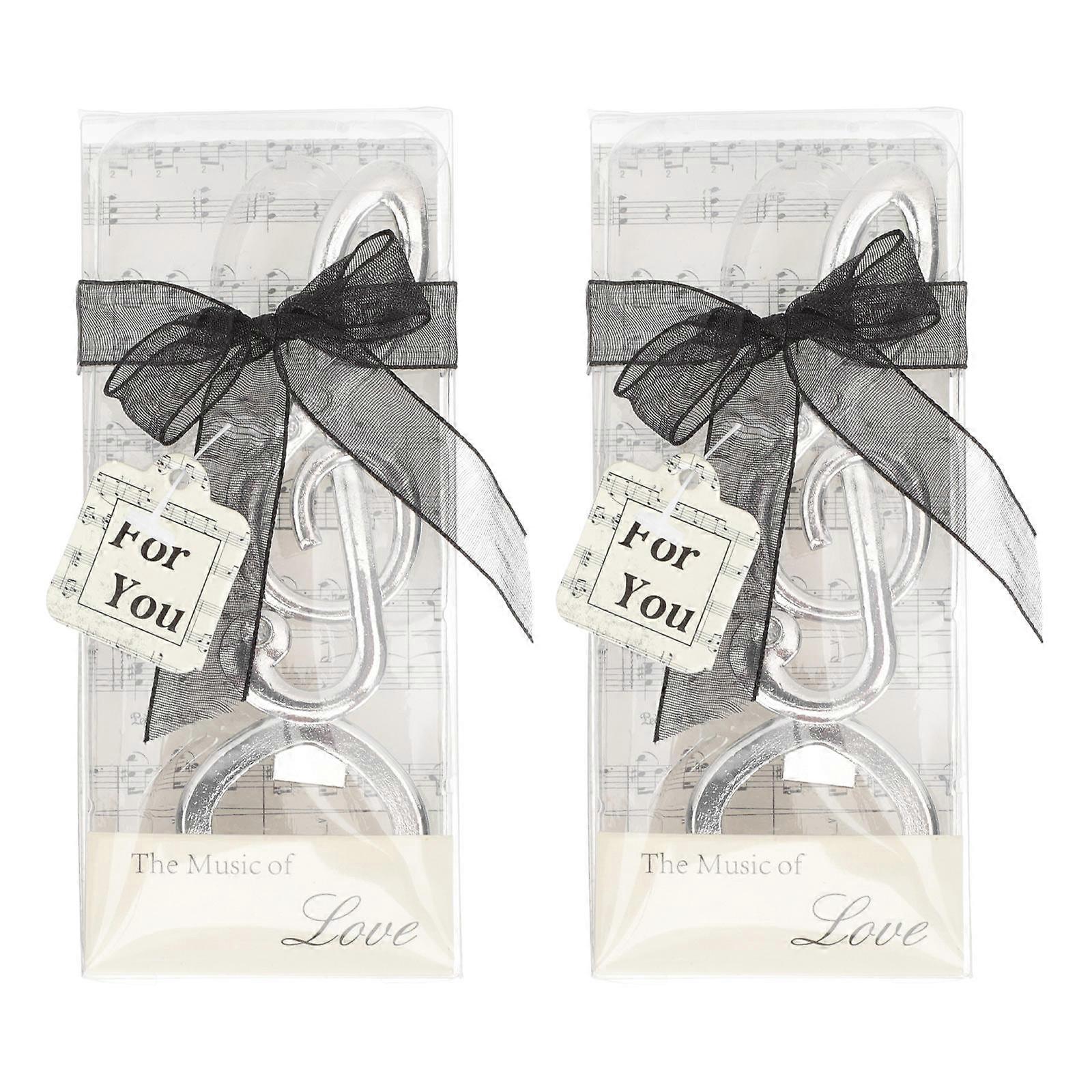 Note Shape Bottle Opener Metal Material European Style Bar Use 2Pcs